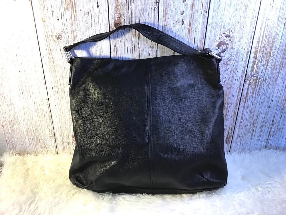 Kooba Black Pebbled Leather Tote